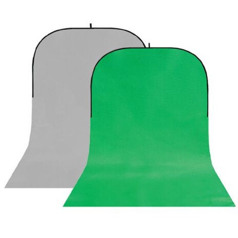 achtergrondbord BBT-03-10 400 cm polyester grijs/groen