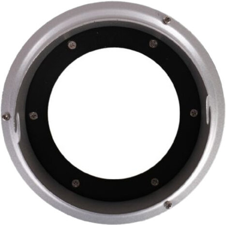 adapterring Dbecbw Bowens/Elinchrom zwart/zilver