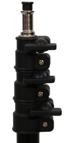 lampstatief L-2440A/B 80-240 cm aluminium zwart