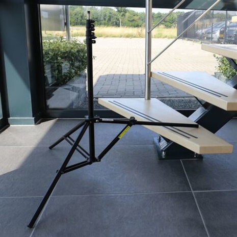 lampstatief L-2440A/B 80-240 cm aluminium zwart