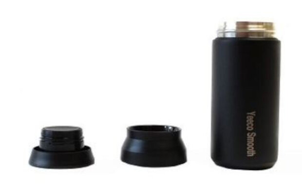 koffiebeker Yeeco Smooth 350 ml 16,8 cm RVS zwart