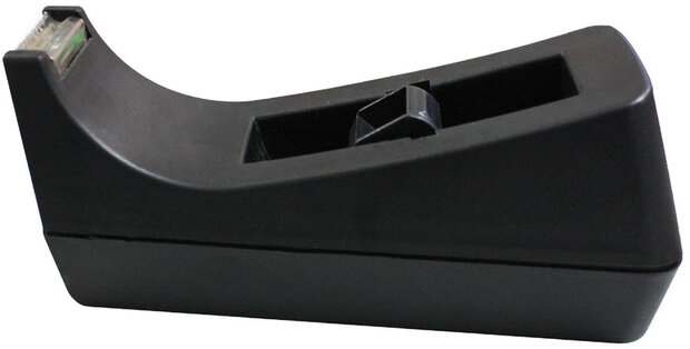 plakbandhouder 18 x 6 x 7 cm RVS zwart