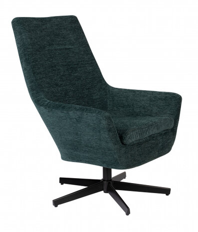 fauteuil Bruno 76 x 79 x 98 cm polyester/staal groen