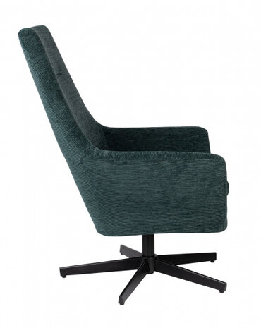 fauteuil Bruno 76 x 79 x 98 cm polyester/staal groen
