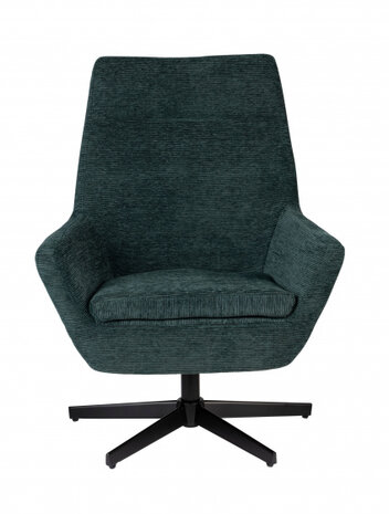 fauteuil Bruno 76 x 79 x 98 cm polyester/staal groen