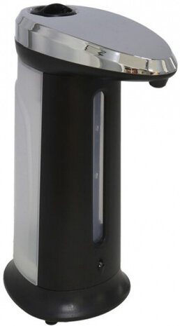 zeepdispenser 12,2 x 19,8 cm 400 ml zwart/zilver