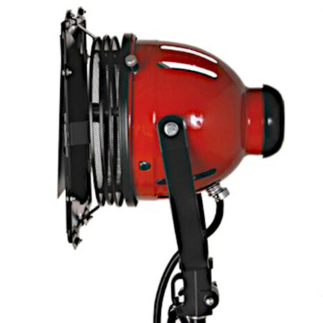 studiolamp halogeen Tlr800c 800W staal zwart/rood