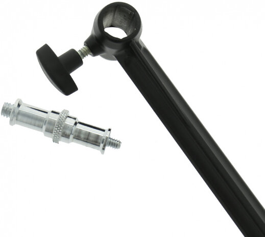 verlengstang MC-1091 19 cm aluminium zwart/zilver