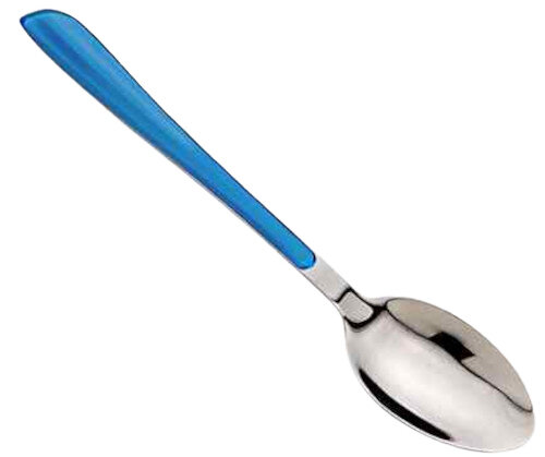 theelepel 13 x 2,5 x 1 cm RVS blauw/zilver