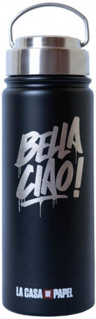 drinkfles Bella Ciao! 550 ml 7,5 x 21 cm RVS zwart