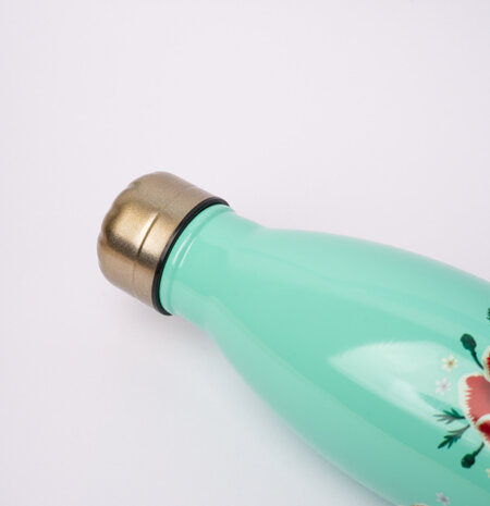 drinkfles Frida Kahlo 500 ml 7 x 28 cm RVS mintgroen