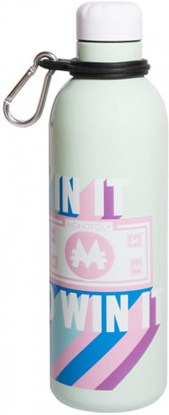 drinkfles Monopoly 500 ml 7 x 25 cm RVS lichtgroen
