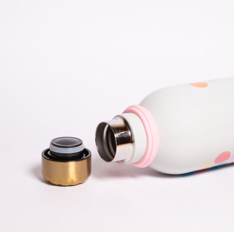 drinkfles Brandalised 500 ml 7 x 25 cm RVS wit