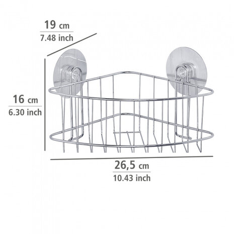 douche- en badrekje Osimo 26,5 x 19 cm staal chroom