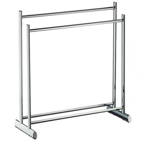 handdoekrek Lunis 88 x 76,5 cm staal zilver