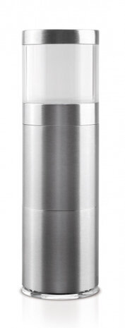 nootmuskaatmolen Muskatino 12,5 x 3,8 cm RVS zilver