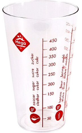 maatbeker 0,56 Liter 9,5 x 14,3 cm transparant