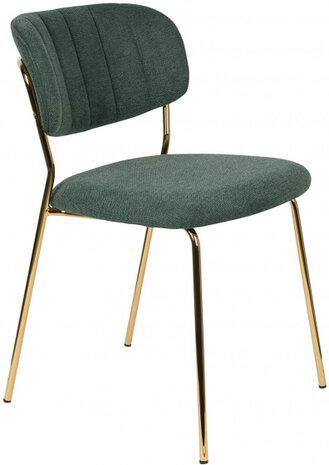 eetkamerstoel Jolien 79 cm goud/donkergroen