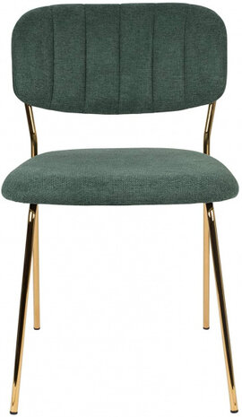 eetkamerstoel Jolien 79 cm goud/donkergroen