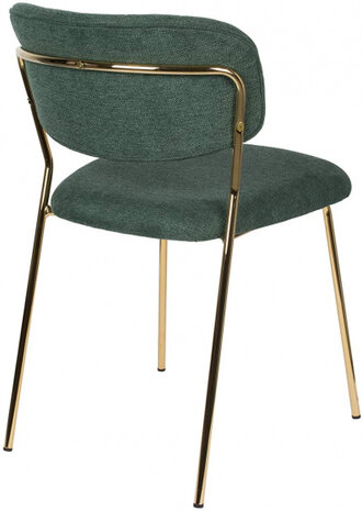 eetkamerstoel Jolien 79 cm goud/donkergroen