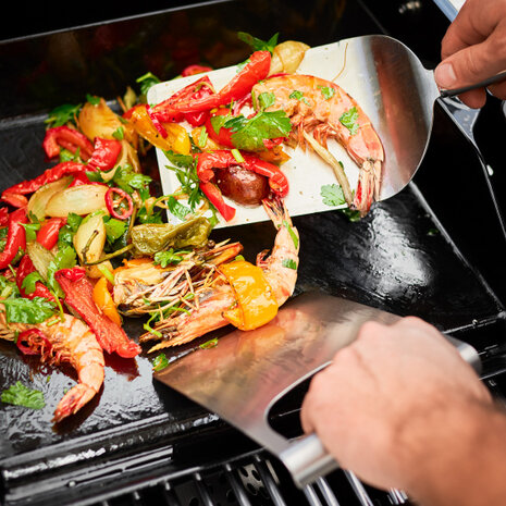 grillplaat Plancha 46,5 x 36,5 x 10 cm gietijzer zwart