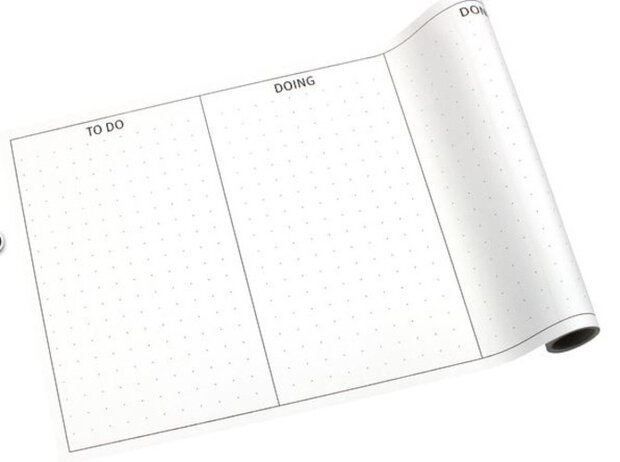 planner Kanban 30 x 50,8 cm papier wit 8 vel