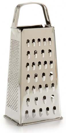 rasp 10,5 x 8 x 23,5 cm RVS zilver 4-zijdig