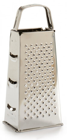 rasp 10,5 x 8 x 23,5 cm RVS zilver 4-zijdig