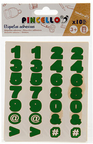 cijferstickers papier groen 280 stickers