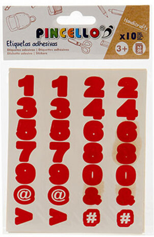 cijferstickers papier rood 280 stickers