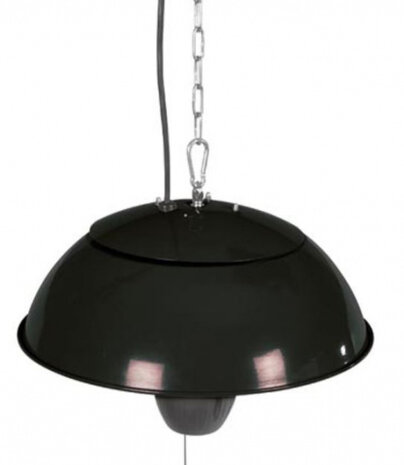 terrasverwarmer hangend 1500W 42,5 x 30 cm staal zwart