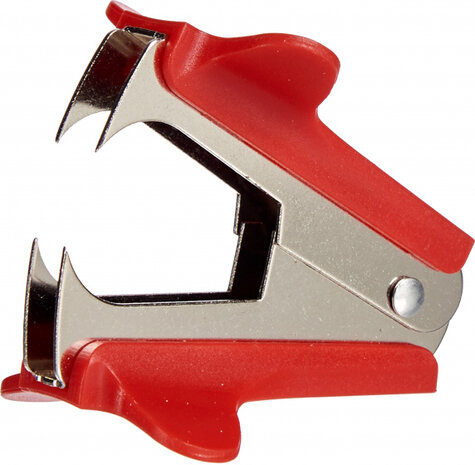 ontnieter 9 x 12 x 3,5 cm staal zilver/rood