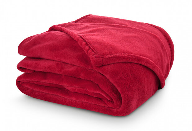 fleecedeken Coral 150 x 200 cm polyester rood