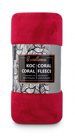 fleecedeken Coral 150 x 200 cm polyester rood