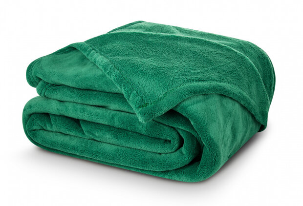 fleecedeken Coral 150 x 200 cm polyester groen