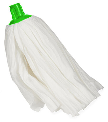 vloermop 10 x 8 x 32 cm viscose wit/groen
