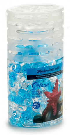 luchtverfrisser oceaan 8,5 x 6,5 x 16 cm glas blauw
