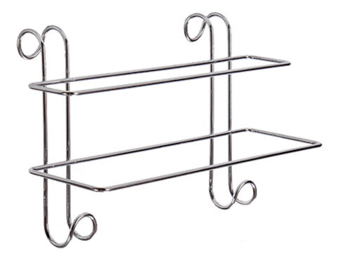 handdoekrek 39 x 14 x 20 cm staal zilver