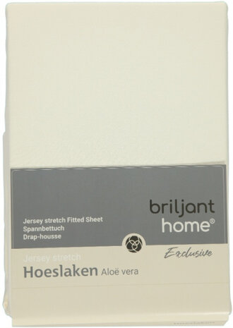 hoeslaken Multifit 180 x 220 cm katoen beige