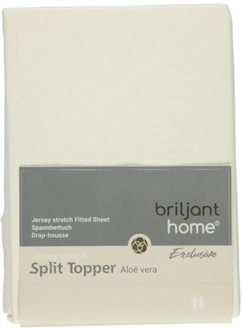 splittopperhoes Multifit 160 x 220 cm katoen beige