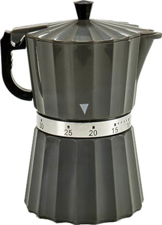 kookwekker cafeti&egrave;re 6,5 x 9 x 10,5 cm ABS grijs