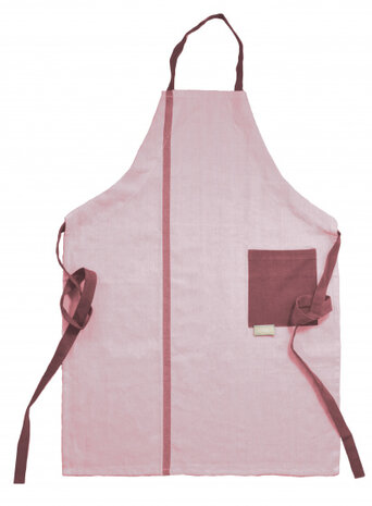 keukenschort 80 x 60 cm katoen rood/bordeaux