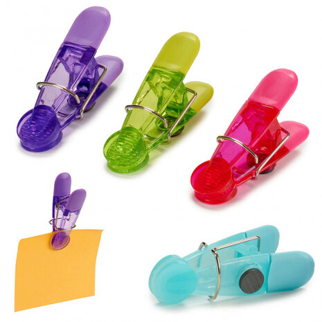 wasknijpers magnetisch junior 5 x 2 cm 4 stuks