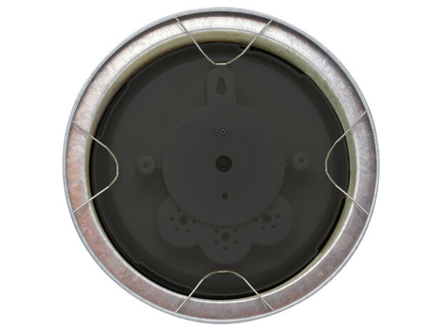 barometer Orchid 22 cm staal grijs/wit