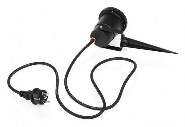 tuinspot GU10 28W 17,8 cm aluminium zwart