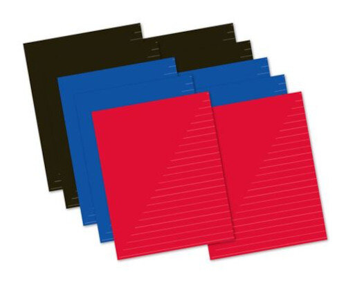 schriften A5 gelinieerd 21 cm zwart/blauw/rood 10 stuks