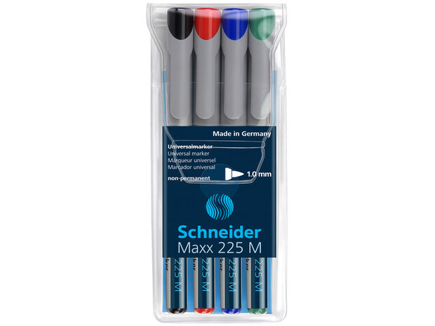 non-permanentmarkerset Maxx 225M 1 mm 12 cm 4-delig