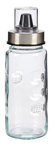 dispenser olie 230 ml glas/staal transparant