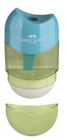 puntenslijper- en gum turquoise/groen