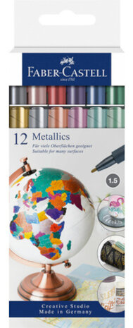 markers Metallic 1,5 mm 14 cm 12 stuks